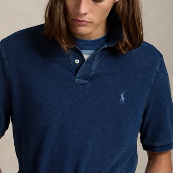Polo Ralph Lauren Other - Polo Ralph Lauren Indigo Mesh Polo Shirt Slim Fit